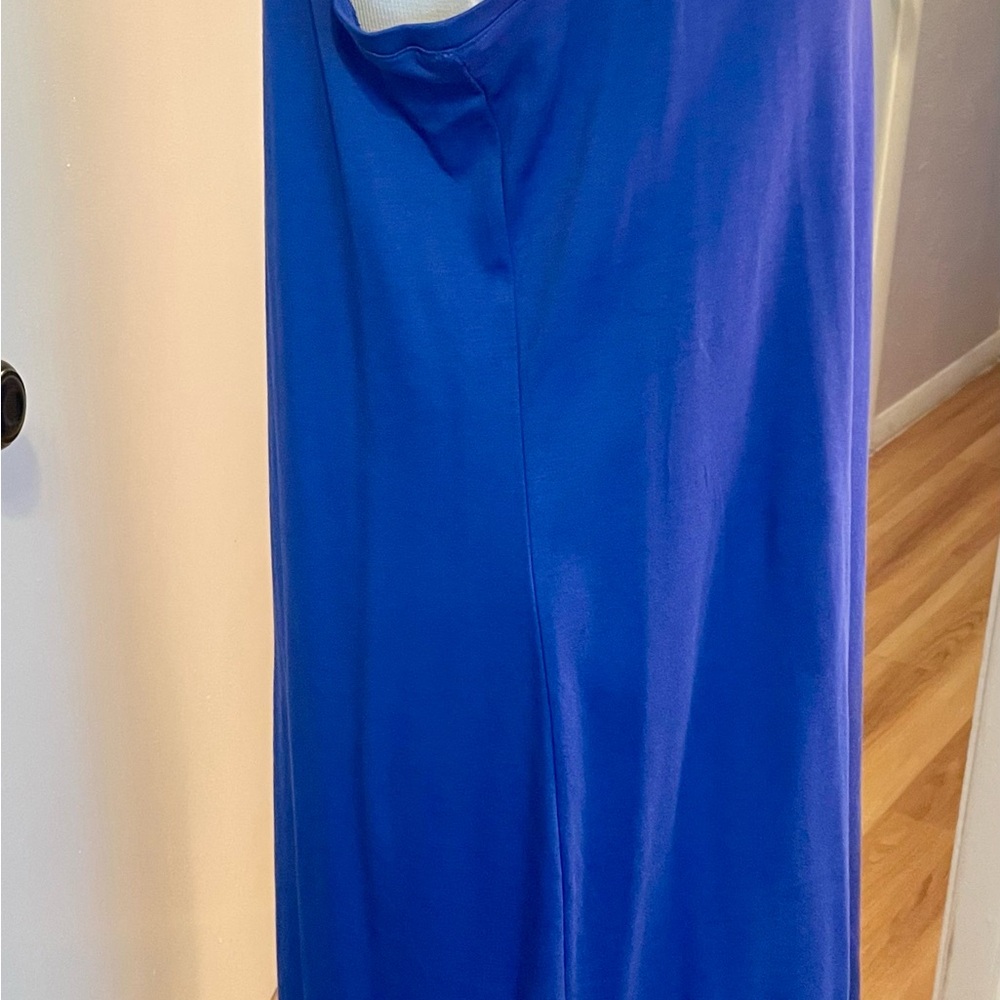 Isaac Mizrahi Blue Sleeveless Sheath Dress SZ XL NEW! Pima cotton - Picture 7 of 8